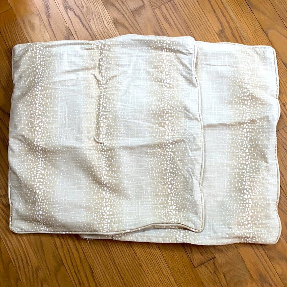 Two fawn print pillow shams for throw pillows